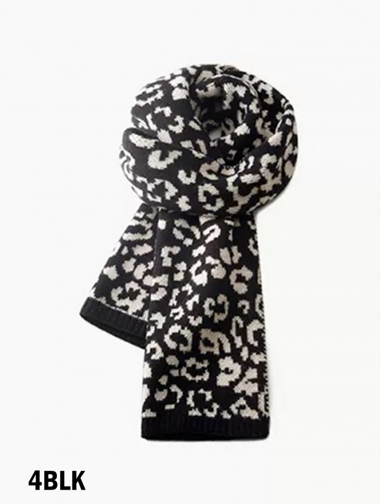 Soft Leopard Print Blanket Scarf